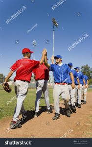 high five coaching youth baseball